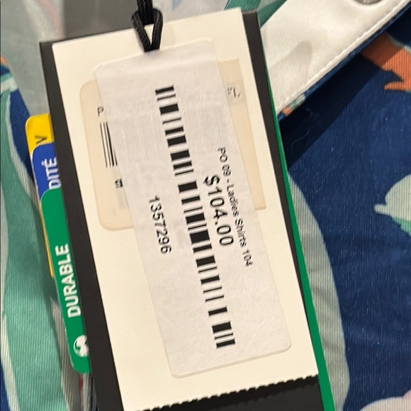 RLX Ralph Lauren Women's Blue Floral Sleeveless Golf/Tennis/Pickleball Top NWT - Picture 5 of 11